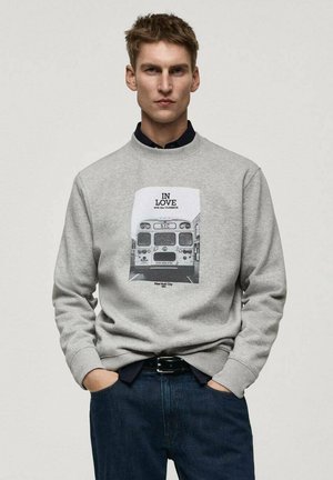 Sweatshirt - mottled dark grey