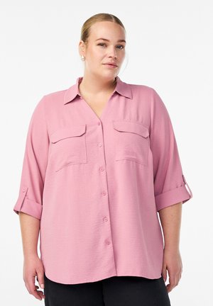 FLASH - MIT BRUSTTASCHEN UND 3/4-ÄRMELN - Chemisier - foxglove