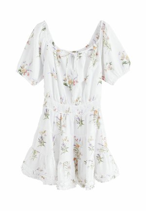 TEXTURED OFF SHOULDER - Rochie de zi - white ground