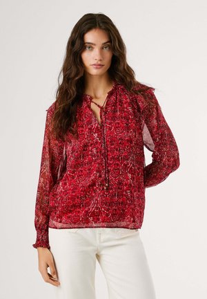 Blouse - royal red