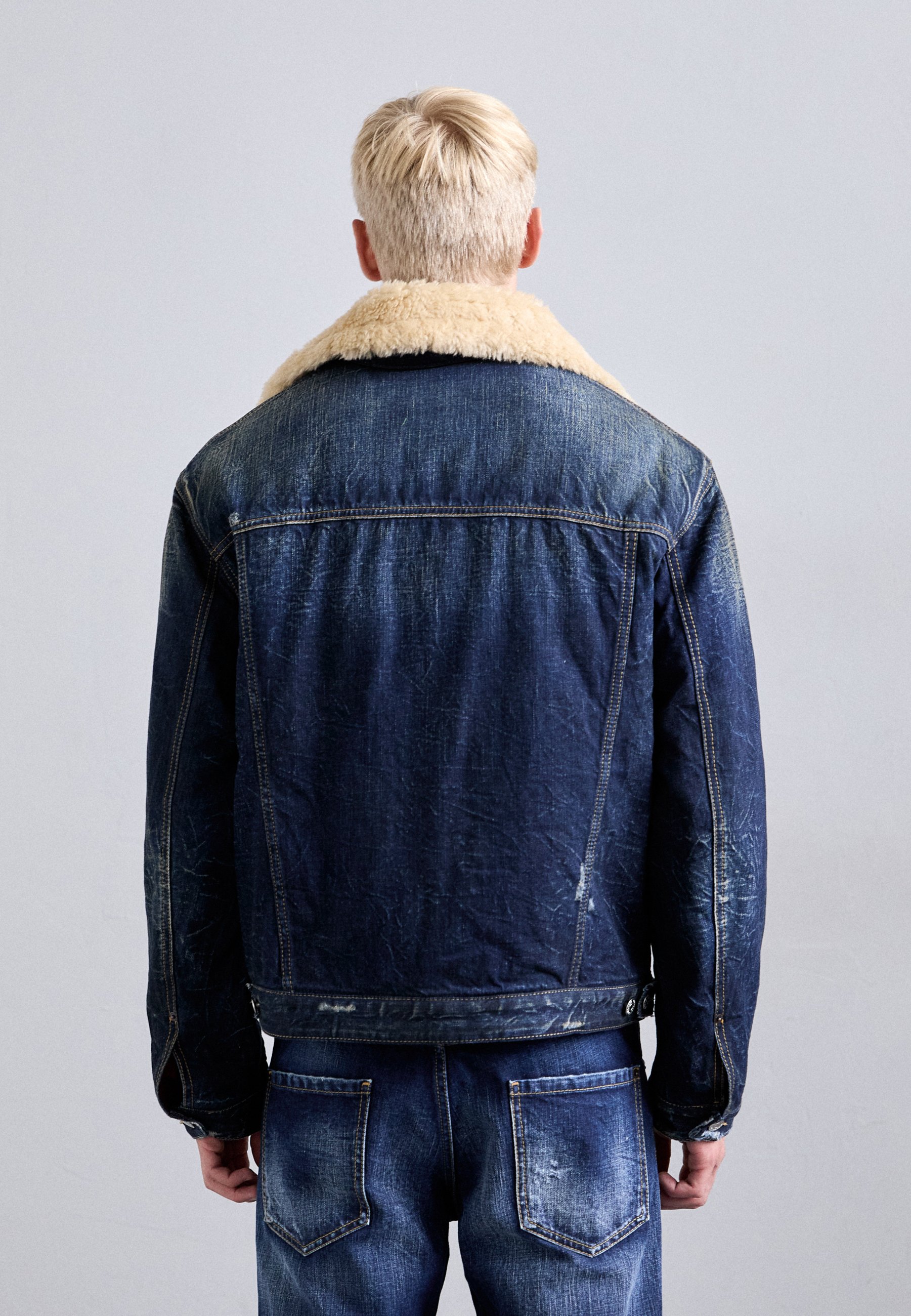 Dsquared2 AVIATOR JACKET - Denim jacket - navy blue/blue denim