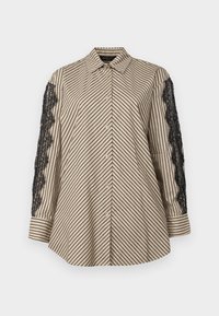 IPO LUA SHIRT - Užsagstoma palaidinė - black/brown