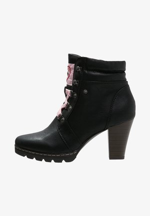 Anna Field Botines con cordones - black