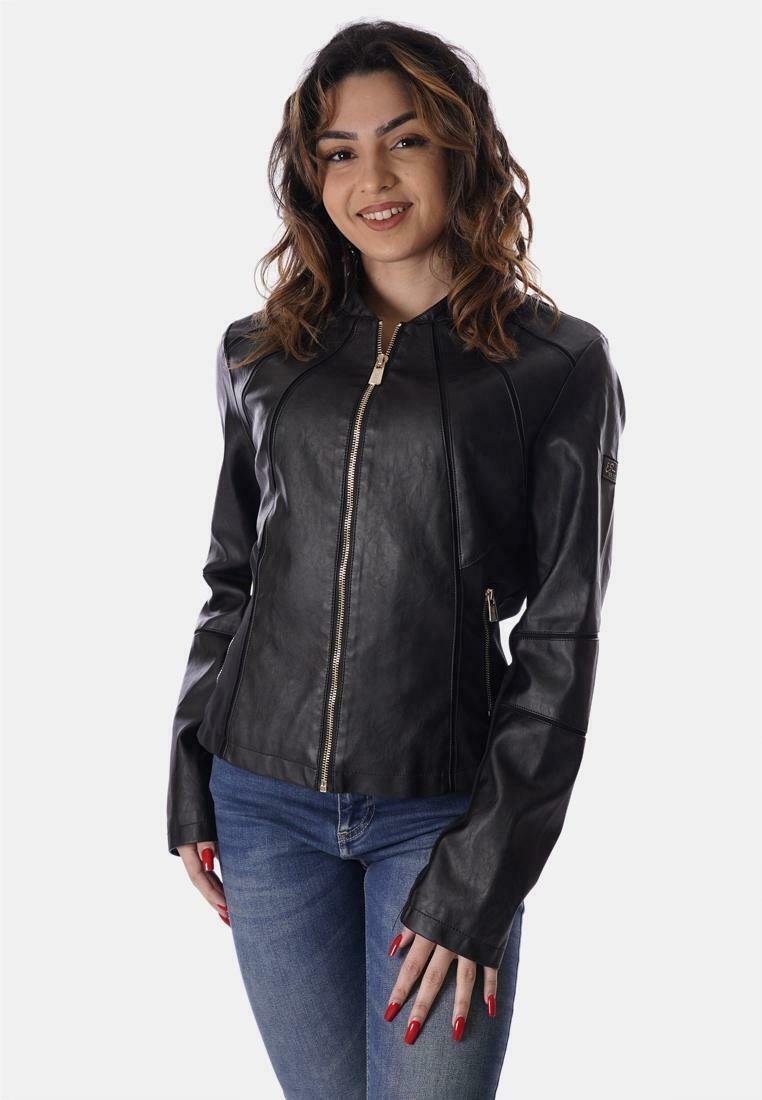 Borchie Giacca Ecopelle Giubbotti Pelle Fiorella Rubino Yes Zee