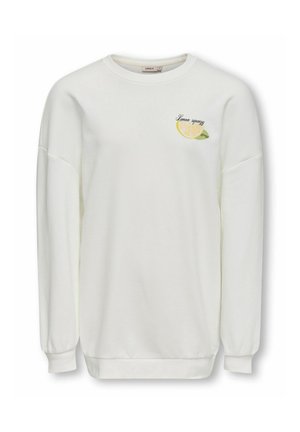 LOCKER GESCHNITTEN RUNDHALS ÄRMELBÜNDCHEN TIEF ANGESETZTE SCHULTER - Melegítőfelső - cloud dancer