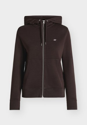 GANT, SHIELD - Sweat zippé - deep brown
