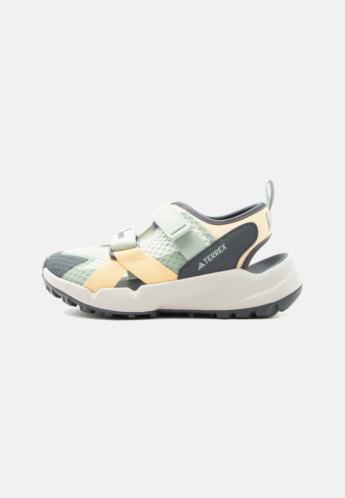 adidas HYDROTERRA UNISEX - Walking sandals - ivory/alumina/silver-coloured green
