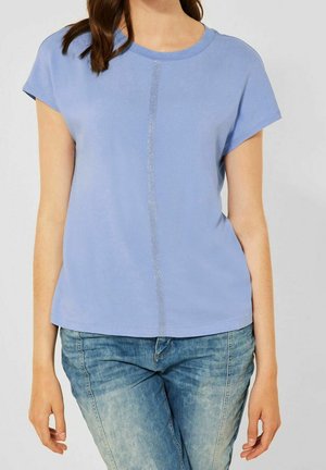 T-shirt print - stone blue denim