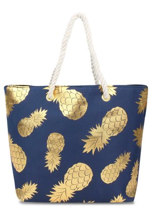 BEACH BAG - Shopping Bag - blue, gold-coloured