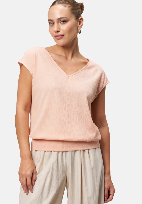 PLISSIERT MIT V-AUSSCHNITT - Bluse - rose cloud