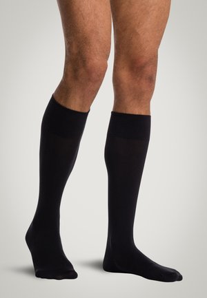 COTTON VELVET - Calzettoni - black