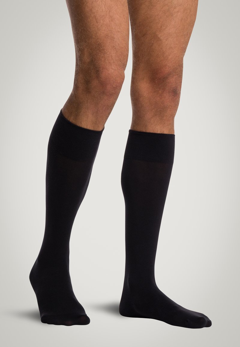 Wolford COTTON VELVET - Calzettoni - black