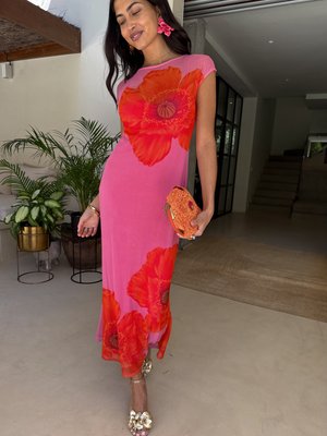 POPPY SLEEEVELESS DRESS - Maxi šaty - pink