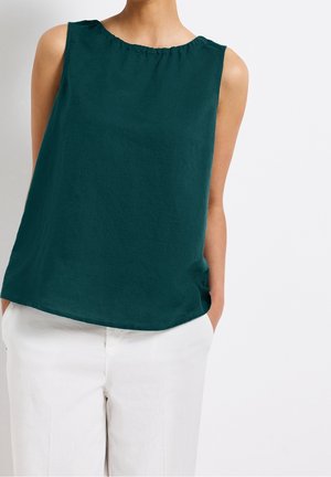 Blouse - mottled dark green