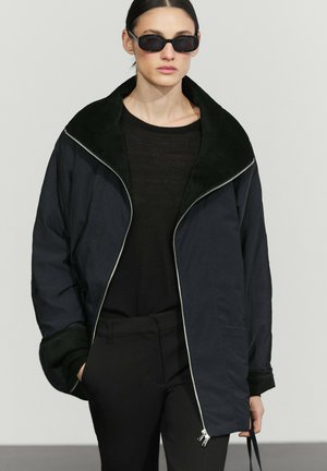 Massimo Dutti QUILTED CORDUROY-COLLAR PARKA - Veste légère - dark blue