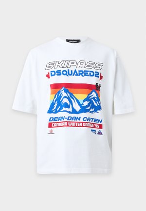 Dsquared2, LOOSE FIT TEE - Тениска с щампа - white