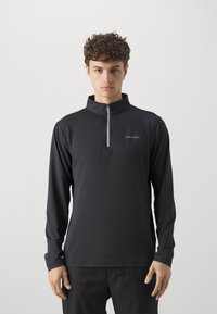 Calvin Klein Golf - NEWPORT HALF ZIP - Maglietta a manica lunga - black Immagine in miniatura 1