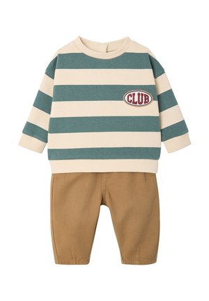 Vertbaudet, VERTBAUDET BABY-SET AUS SWEATSHIRT UND HOSE CLUB - Trousers - smaragdgrün