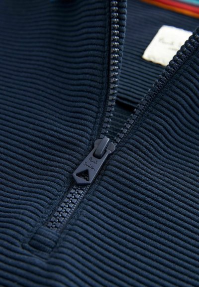 Paul Smith Junior SHORT SLEEVE SIGNATURE ZIP-REGULAR FIT - Pólóing - navy