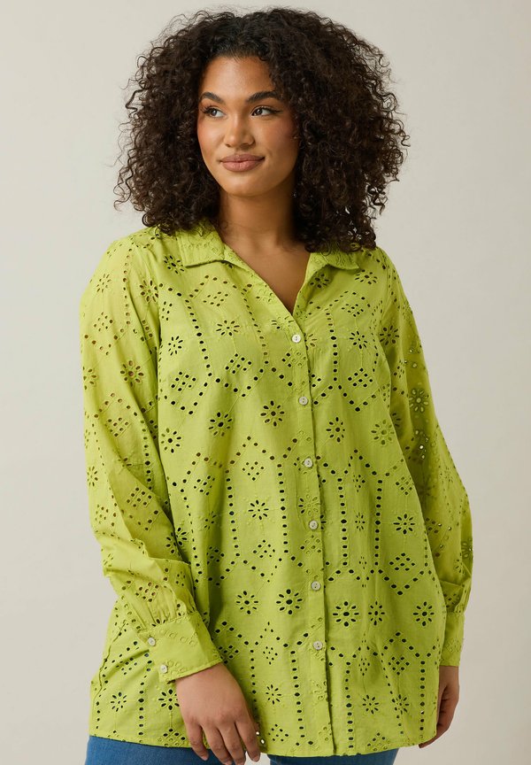 LONG SLEEVE BRODERIE - Hemdbluse