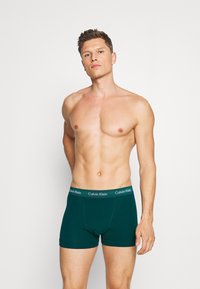 Calvin Klein Underwear TRUNK 3 PACK COTTON STRETCH - Cuecas boxer - maya blue/direct green/aqua luster