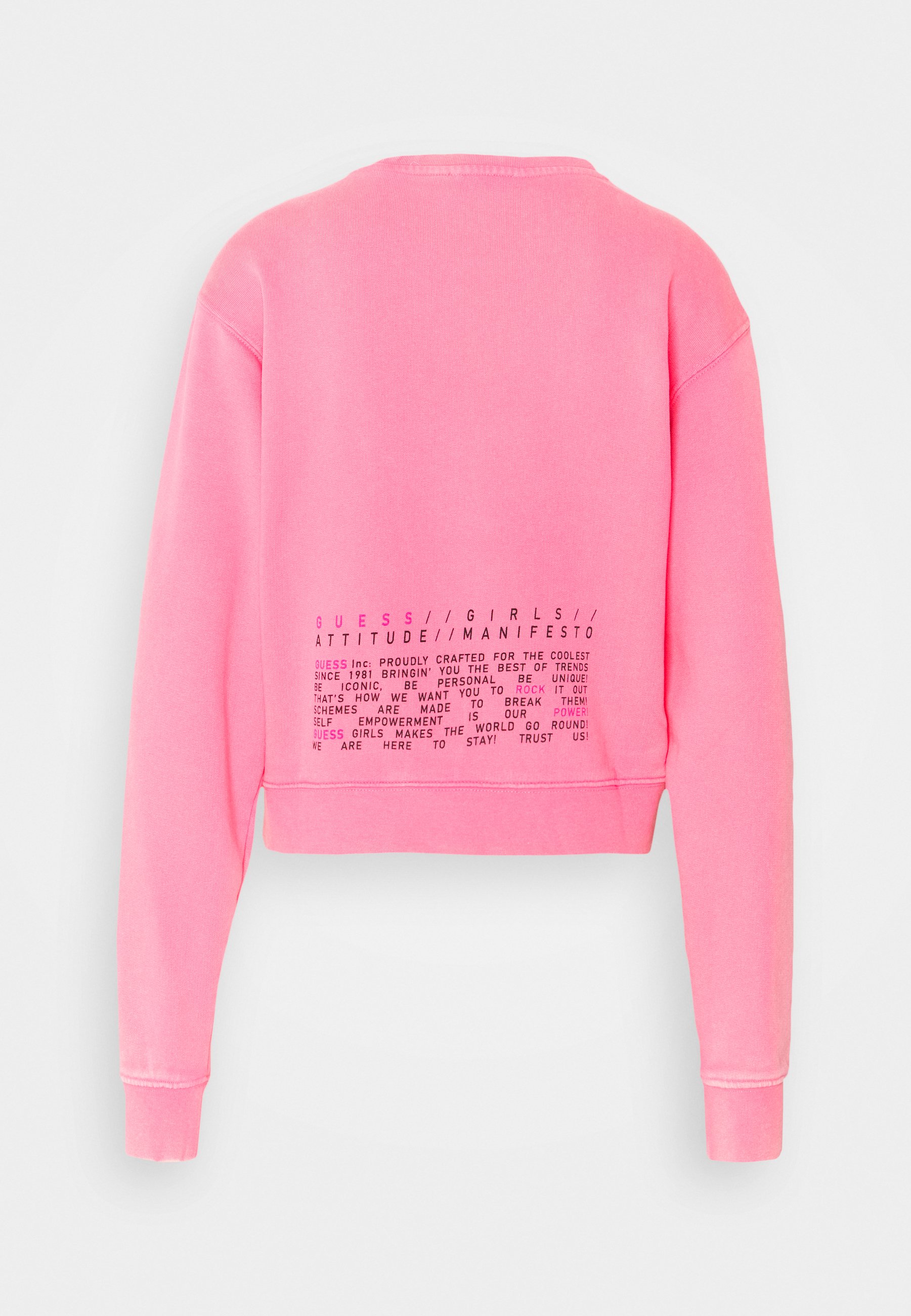 pink guess sweatshirt