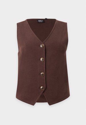 ONLY, ONLMATTY V NECK - Жилетка - coffee bean