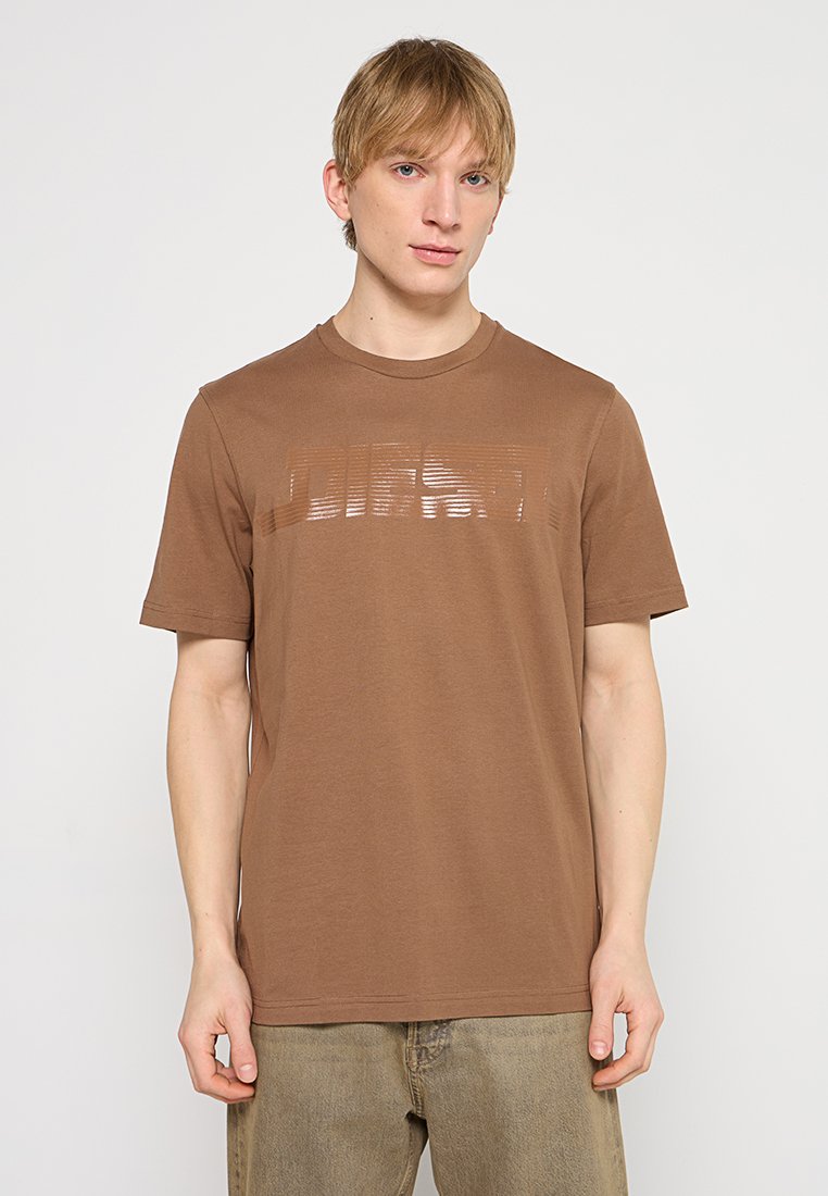 Diesel T-shirt print bruin