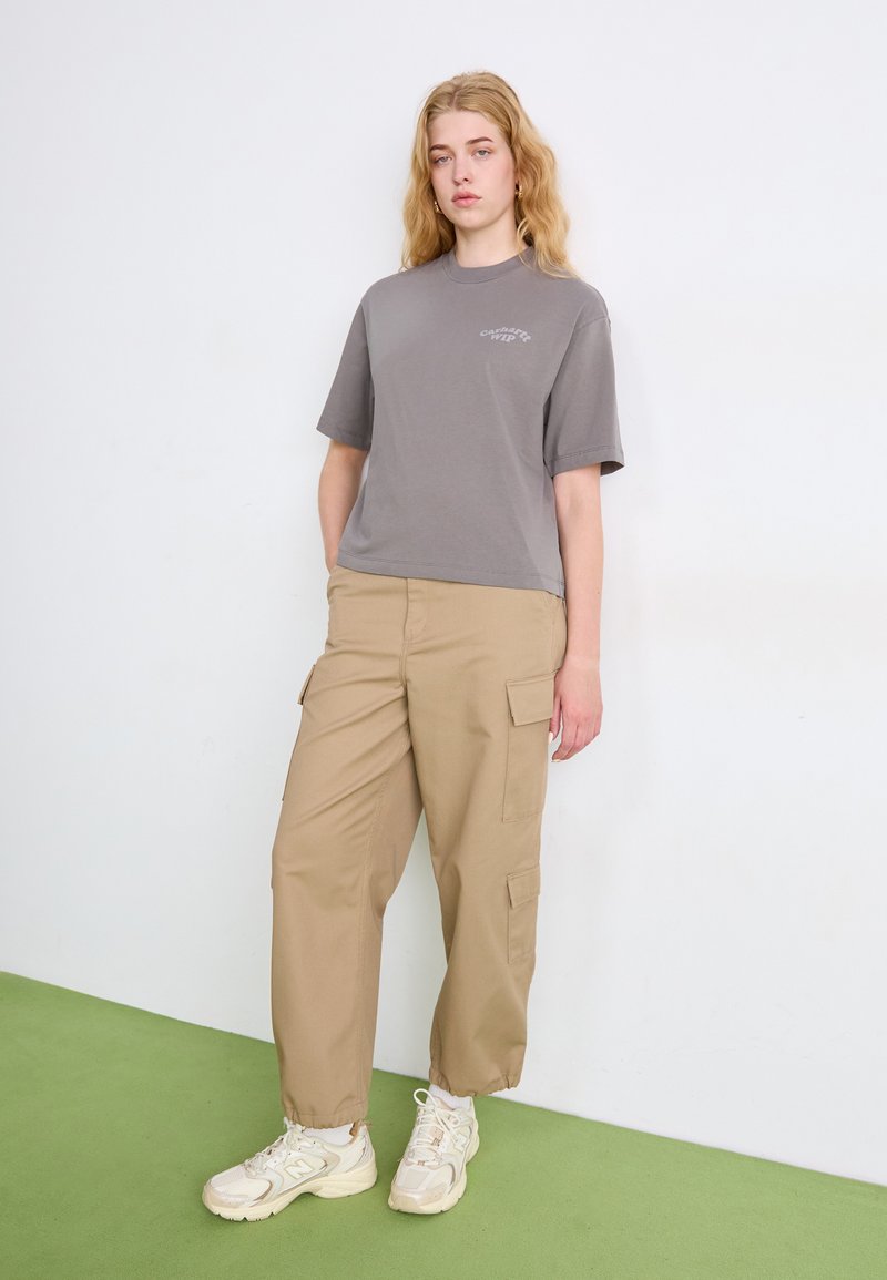 Carhartt WIP Triko s potiskem - porphyry stone dyed