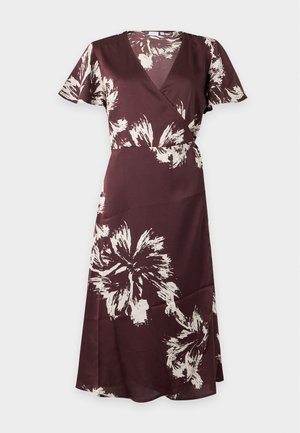 VILA, VIALSI WRAP DRESS - Robe de jour - winetasting/birch