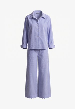 Polo Ralph Lauren, LONG SLEEVE PJ SET - SCALLOP SEERSUCKER - Pyjama - amparo blue