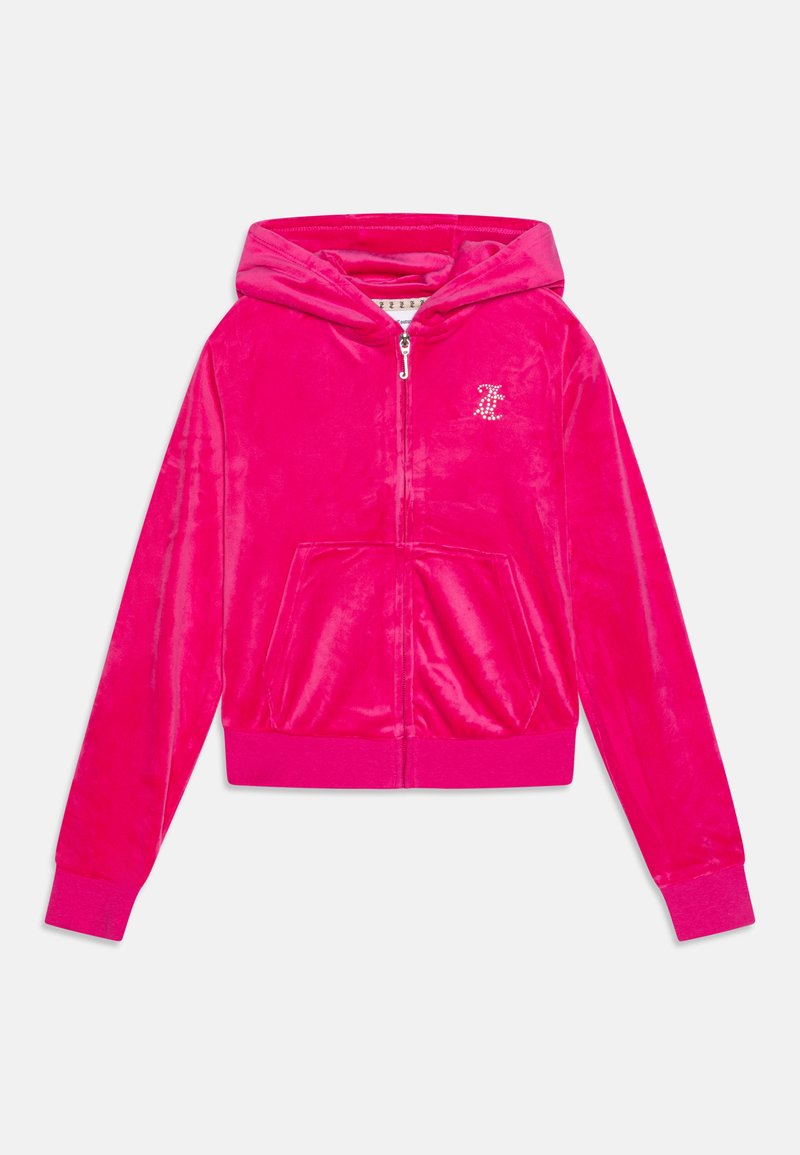 Juicy Couture DIAMANTE ZIP THROUGH HOODIE - Φούτερ με φερμουάρ - fuchsia purple