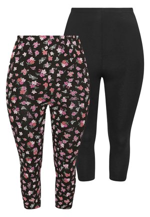 2 PACK CROPPED - Shorts - black