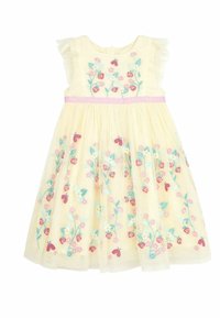 JoJo Maman Bébé - WILDFLOWER  PRETTY  REGULAR FIT - Cocktailjurk - cream strawberry Miniatuurafbeelding 1