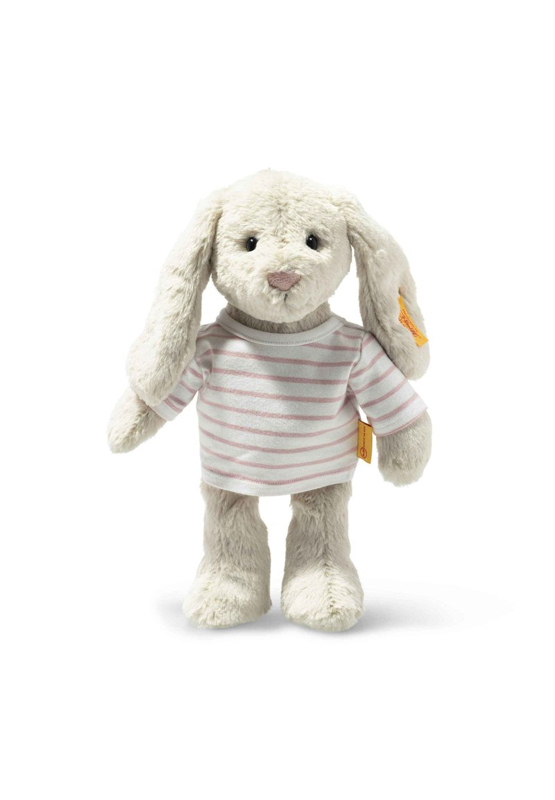 Steiff Hoppie Coniglietto Peluche 18 Cm, Grigio Chiaro, Orecchie A Farfalla, Morbido, Lavabile In Lavatrice, Per Coccole E Gioco, Soft Cuddly Friends