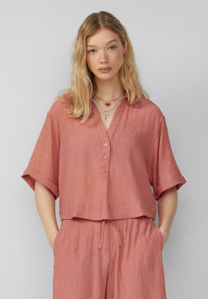QS - STRUKTURIERTE - Blouse - papaya, Enlarge