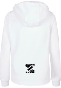 Merchcode BREAK THE RULES BASIC - Kapuutsiga pusa - white