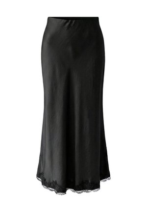 Oui, SATIN ROCK - Jupe longue - black
