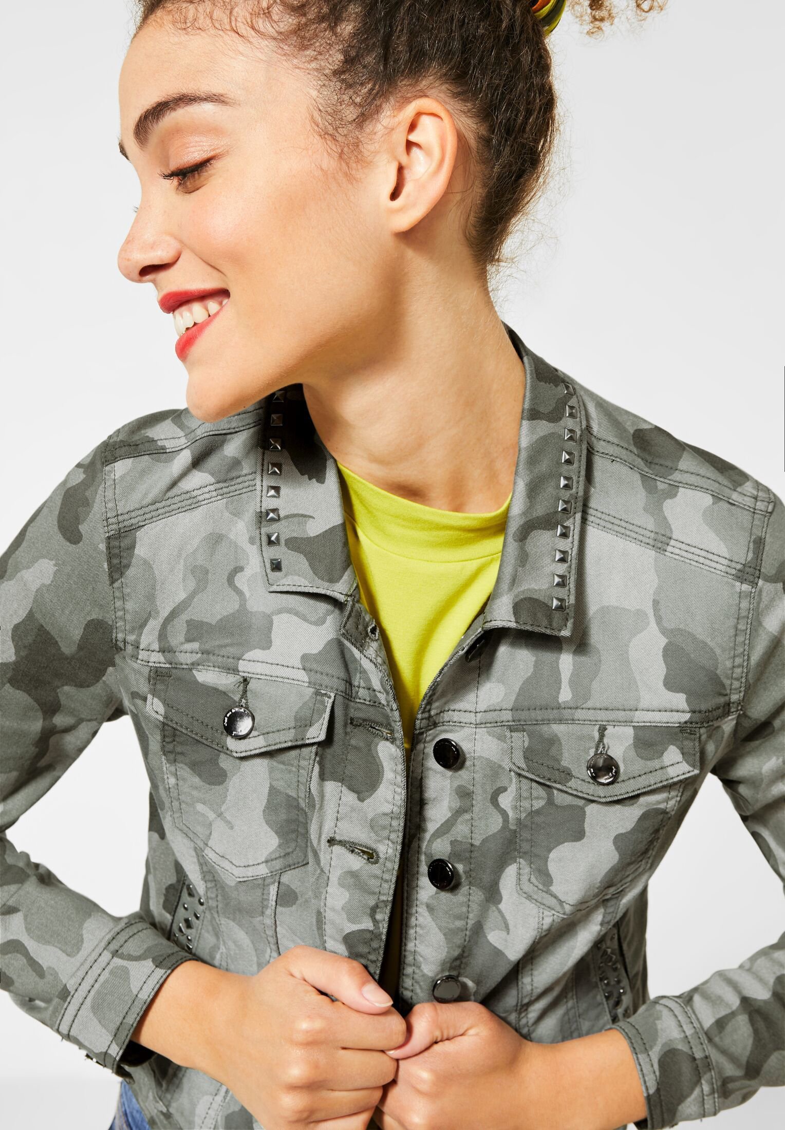 camouflage jeans jacke damen