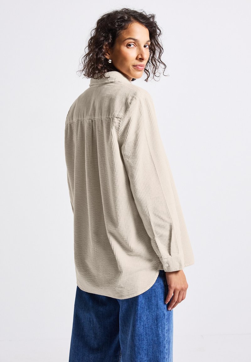 Chemisier Femme Street One : Col Classique Et Manches à Motifs Papier Peint – Pur Coton
