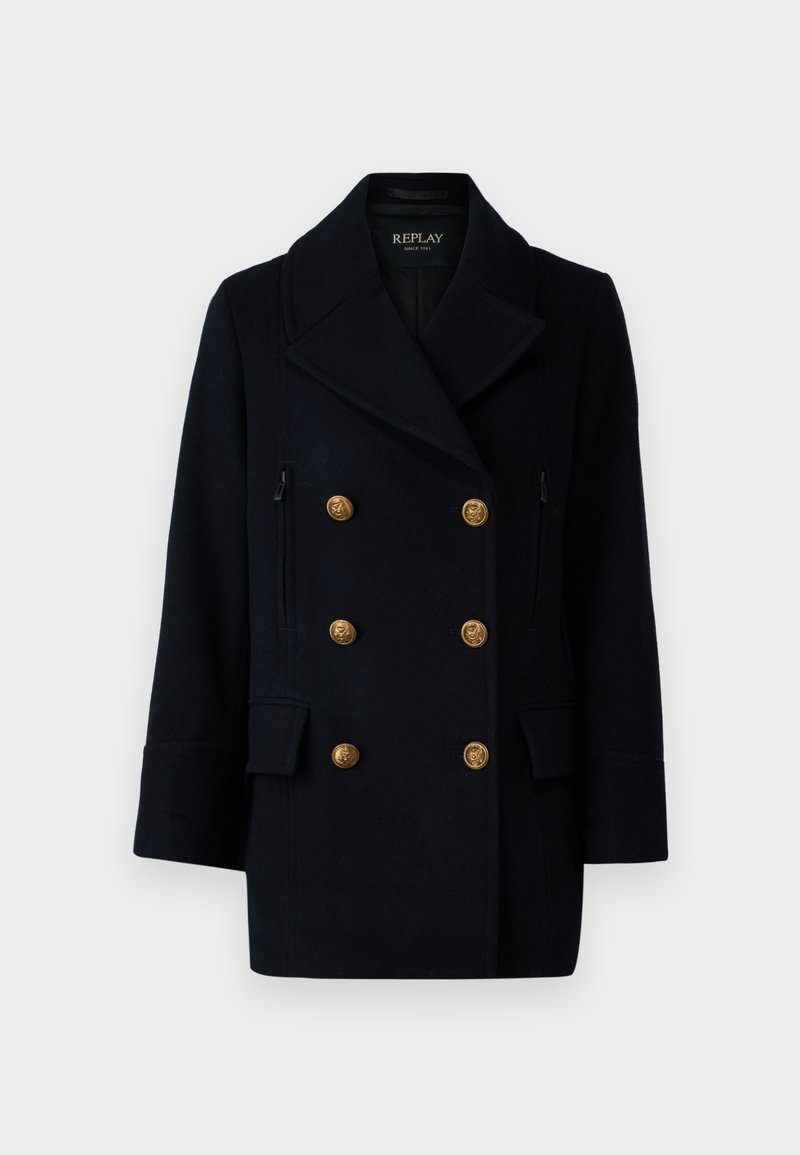 Replay Halflange jas donkerblauw Replay Halflange jas donkerblauw