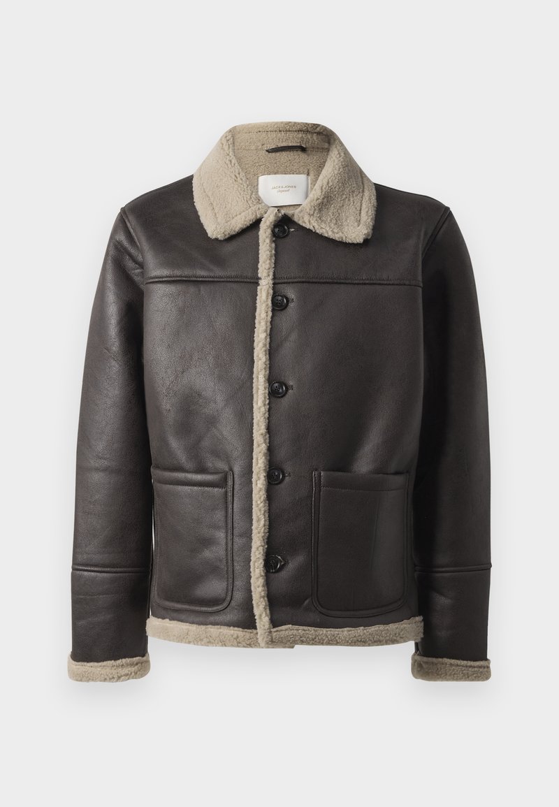 jack & jones Imitatieleren jas bruin