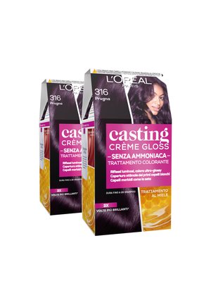 L'ORÉAL PARIS TINTA CAPELLI CASTING CREME GLOSS TINTA CAPELLI SENZA AMMONIACA PER UNA FRAGRANZA PIACEVOLE - 2 PACK - Tinte capelli - prugna