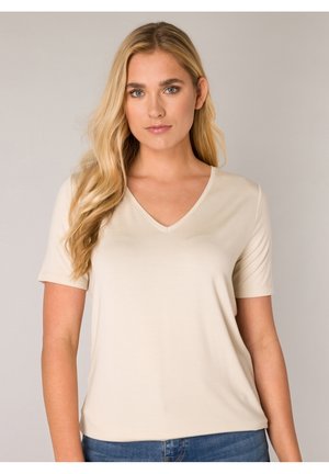 BASE LEVEL YANIC - T-shirt basic - light beige