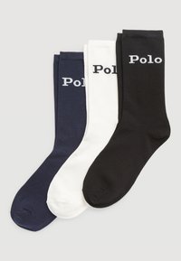 LOGO CREW SOCK 3-PACK - Nogavice - navy/white/black