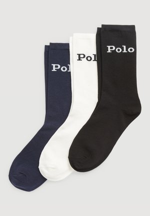 LOGO CREW SOCK 3-PACK - Sokid - navy/white/black