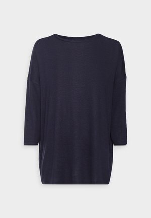 Striktrøje - mottled dark blue