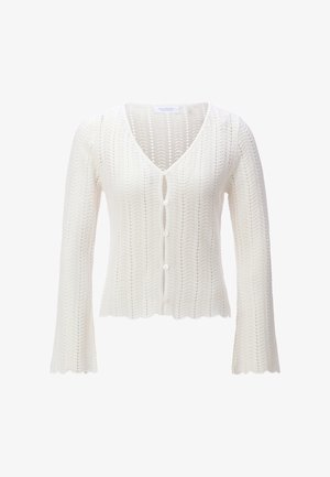 Rich & Royal, RICH & ROYAL CARDIGAN - Kardigán - pearl white