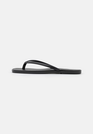 LEATHER - T-bar sandals - black