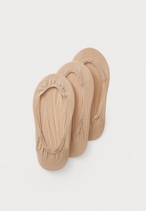 INVISIBLE 3 PACK - Ponožky do tenisiek - beige